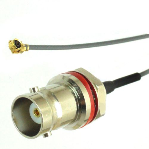 10pcs ipx u.fl female 1.13mm cable to bnc female jack nut bulkhead pigtail 20cm for sale