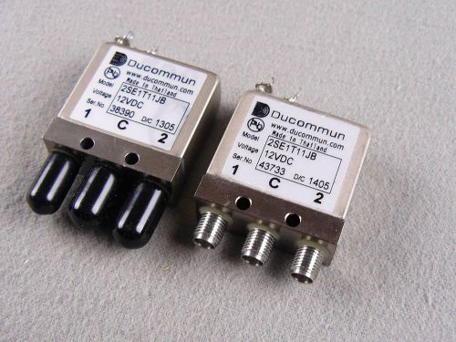 Pair of Ducommun SMA Latching Relays 12 V Good to 26.5 GHz NEW 2SE1T11JB