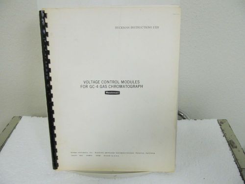 Beckman GC-4 Gas Chromatograph: Voltage Control Modules Operations Manual