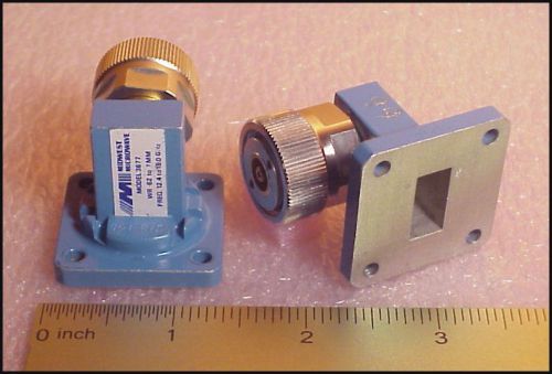 2 pcs - WR-62 to APC-7 waveguide adapter Midwest Microwave model 3677 - APC-7mm