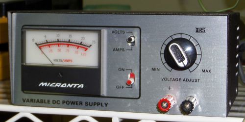 Micronta Variable DC Power Supply 22-123 Radio Shack 0-24V/1A