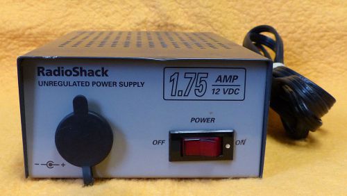 RadioShack 22-502A 12 Volt 1.75 Amp Unregulated Power Supply / Tested and Works