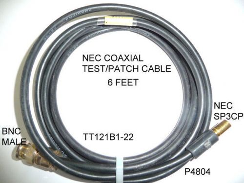 NEC COAXIAL TEST CABLE BNC MALE TO SP3CP MALE 6 FEET