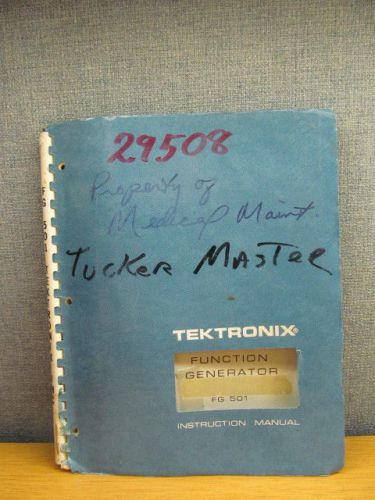 TEKTRONIX FG 501 Function Generator Service Instruction Manual/Schematics 11/75