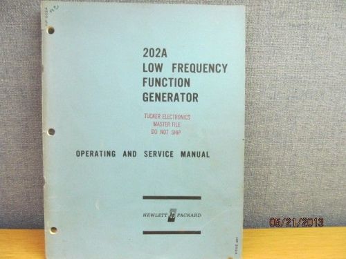 Agilent/hp 202a low freq function gen operating service manual/schematics # 325- for sale