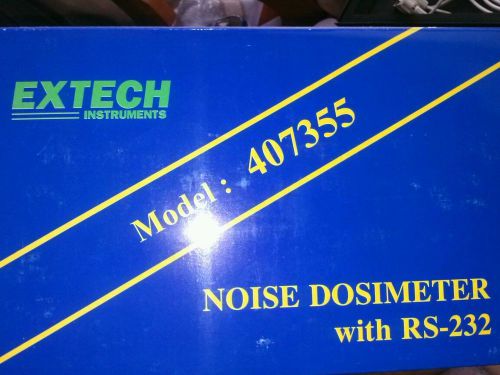 Extech 407355 noise dosimeter and datalogger, with rs-232 software and cable for sale