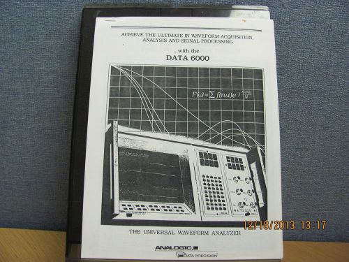 DATA PRECISION MANUAL 6000: Universal Waveform Analyzer - Schematics Coll.#20125