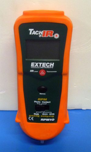 Extech tach+ir rpm10 ir laser/thermometer surface speed meter for sale