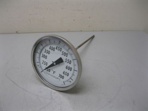 Ashcroft 200 to 700°f thermometer 1/2&#034; npt 6&#034; stem h18 (1717) for sale