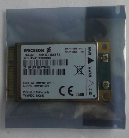 Ericsson hs2330 3g card hp f3607gw wifi module mini pcie wwan evdo edge wcdma for sale