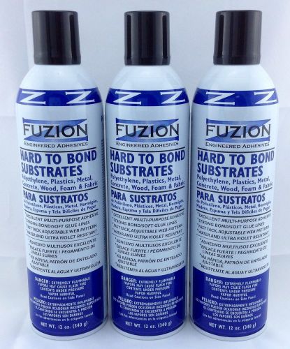 1 - fuzion 12oz can spray adhesive - foam fabric &amp; hard to bond substrates for sale