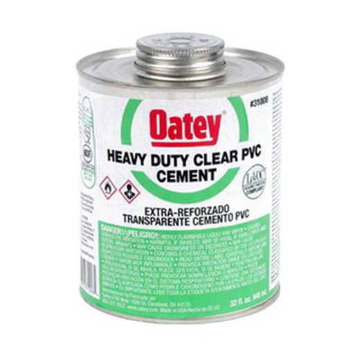Oatey scs 31008 clear pvc heavy-duty cement, 32 oz can for sale