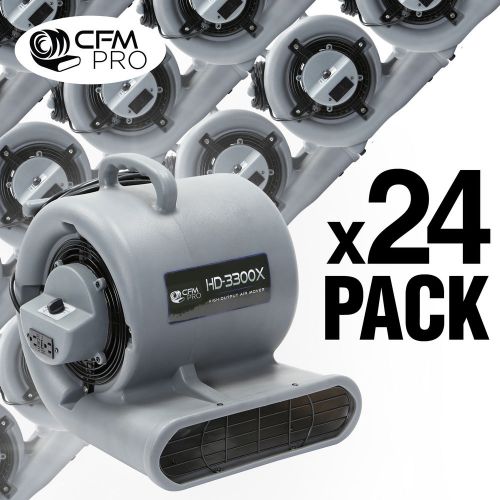 CFM Pro 3300 Air Mover Blower Carpet Dryer Floor Drying Industrial Fan - 24 Pack