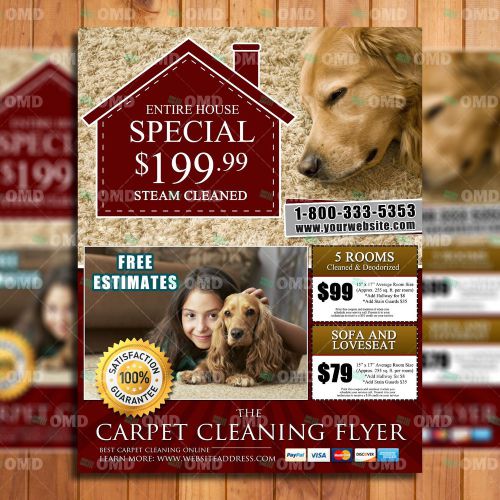 Upholstery Cleaning Flyer Template - Ready In 24hrs -  Carpet Cleaning Marketing