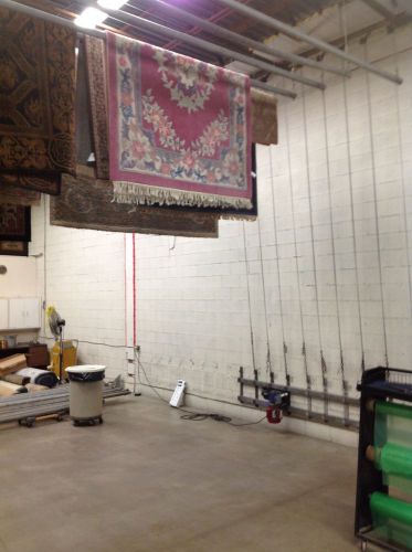 Area rug cleaning complete in plant cleaning equipment including 20 poles for sale