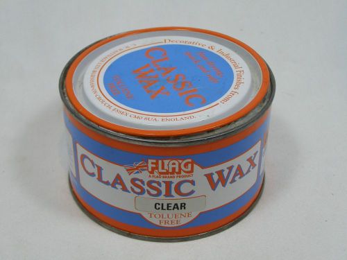 Flag Brand Classic Wax Toluene Free Clear Tin Can Near Full Contents