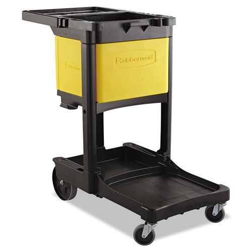 Rubbermaid commercial rcp6181yel locking cabinet for use with rcp cleaning carts for sale