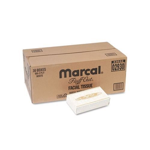 Marcal Pro Fluff Out Recycled White Facial Tissue in Box - 2930