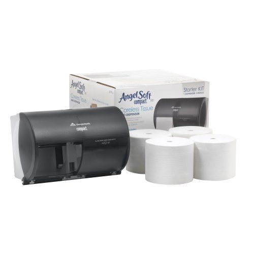 Georgia Pacific 5679500 Tissue Dispenser And Angel Soft Ps Tissue Start Kit, 4