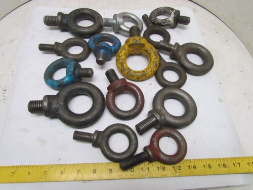 Mixed Lot of 15 Metric Eyebolt W/Shoulder Lifting Drop Forge Carbon Steel