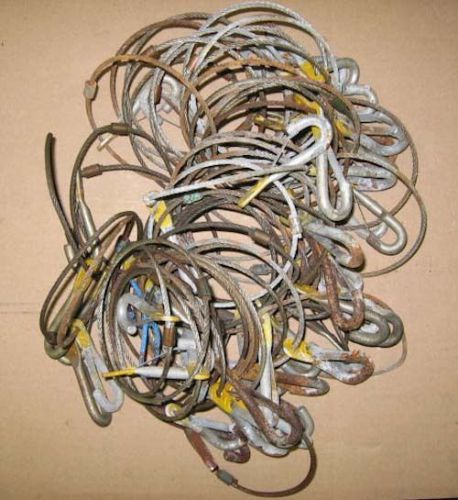Military usa steel cable parachute ring clip hanger loop hoist rigging 50pc lot for sale