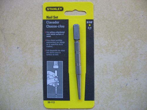 NEW STANLEY 58-113 NAIL SET  3/32&#034; FREE SHIPPING