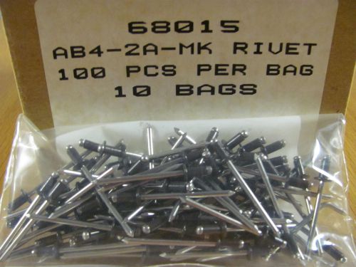 1000 pcs Alcoa Aluminum Blind Pop Rivet AB4-2A-MK 1/8&#034; Bronze Lot Buttonhead