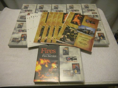RARE 1999 FETN AMERICAN HEAT Firefighter TRAINING VHS TAPES x12/SET w/Books SCBA