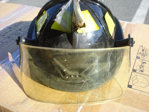 Cairns 1010 helmet black + face shield firefighter turnout  fire gear......h-232 for sale