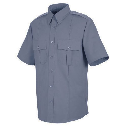 Clifton uniform men&#039;s blue short sleeve shirt size 15 - 15.5 * free shipping * for sale