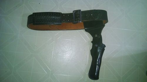 Bucheimer clark sam browne leather belt patrolman holster smith wesson police lh for sale