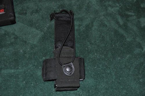 Used black nylon police duty security universal radio holster for sale