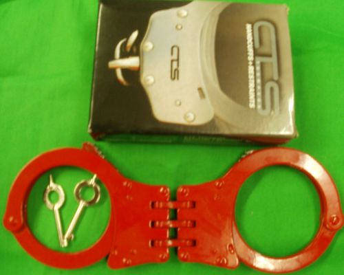 CTS THOMPSON 1054 HINDGED RED HANDCUFFS
