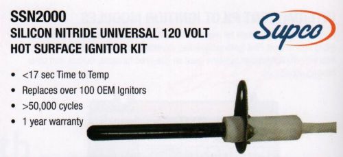 Hvac part-&#034;supco&#034; ssn2000 universal 120v hot surface ignitor kit-new for sale