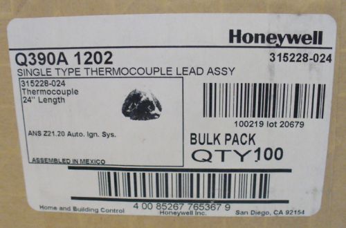 Bulk lot of 100 honeywell single type thermocouple q390a1202 for sale