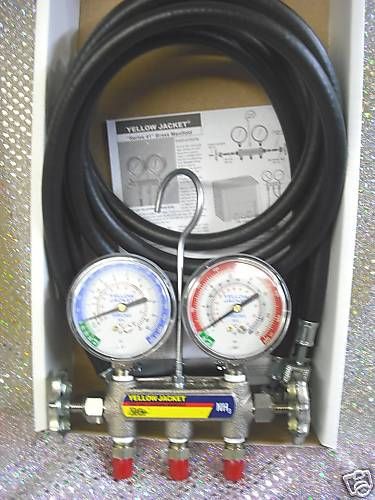 Ammonia refrigeration gauge set w/hoses ritchie# 40193 for sale