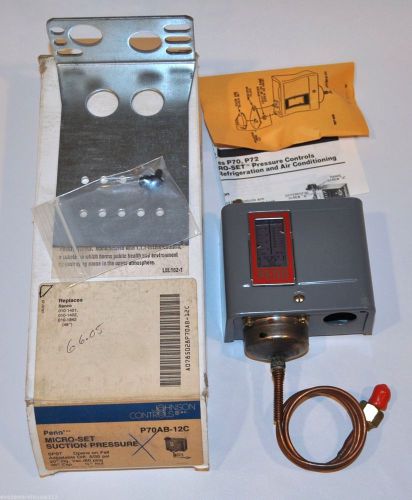 Johnson controls penn - p70ab-12c - micro set suction pressure - for sale