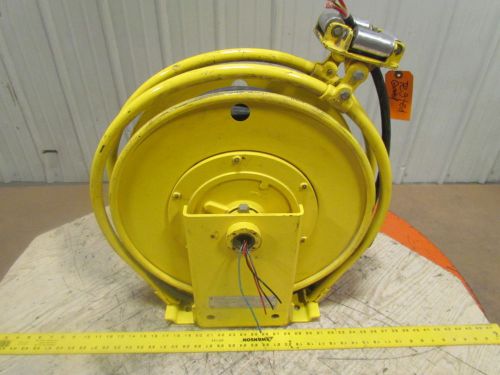 Aero-Motive Retractable Electric Cable Reel 79&#039; 10/4 Cord 35Amp 3 PH 4-Ring 600V