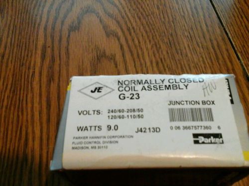 JE Parker  NORMALLY CLOSED COIL ASSEMBLY  G-23  9W