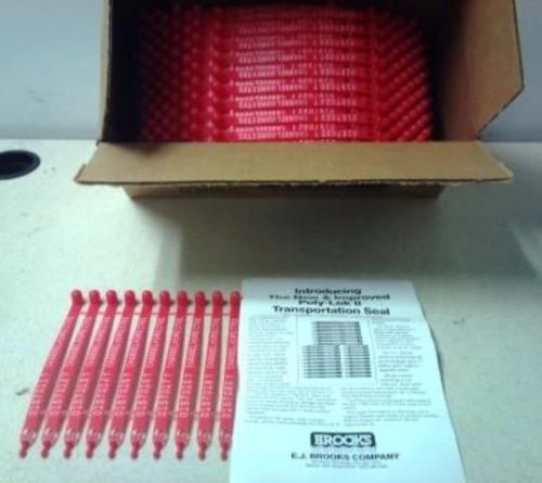 Transportation seals poly lok ii trailer / truck seal 1,000 pc. new red plastic for sale