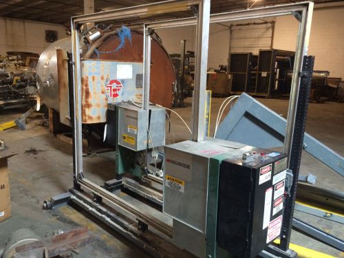 Complete packing line w/ 2 signode strappers, turntable, scale &amp; conveyor for sale