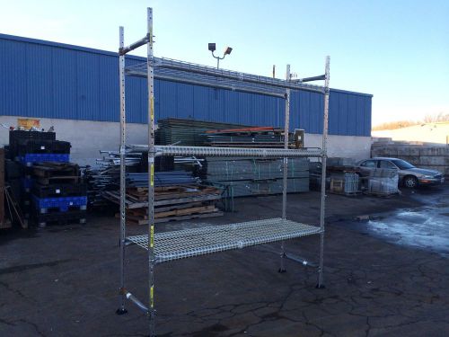 4 SECTIONS PALLET RACK 32&#039; L X 10&#039;T X 30&#034; DEEP ,CLEAN RACKING , HD TUBULAR STYLE