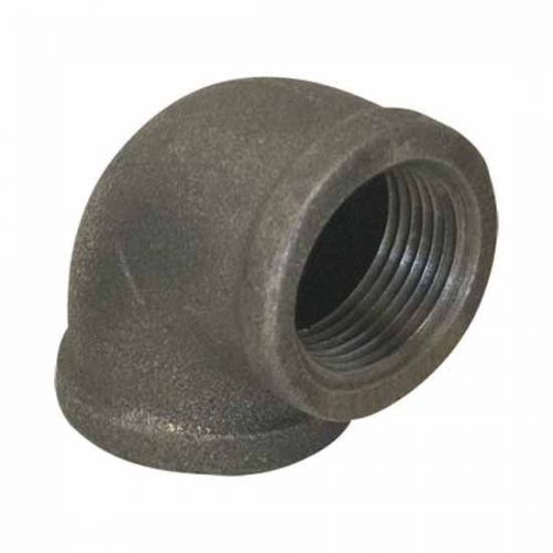 Ez-Flo 78237 Black Malleable 90A° Elbow