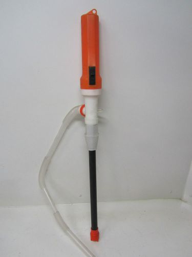 Battery Operated Syphon Suction Barrell, Liquid Fuel Oil Pump, 2 -&#034;D&#034; Batteries