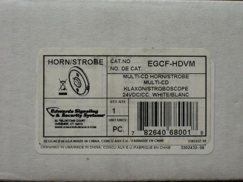 EDWARDS SIGNALING EGCF-HDVM, MULTI-CD HORN/STROBE NEW IN BOX