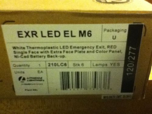NEW Lithonia LED Exit Sign Red EXR EL M6