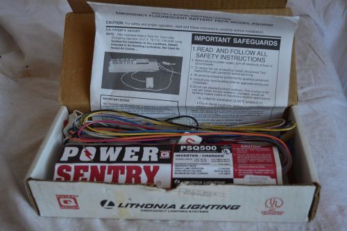 NEW LITHONIA POWER SENTRY PSQ500 INVERTER CHARGER FLUORESCENT BATTERY PACK