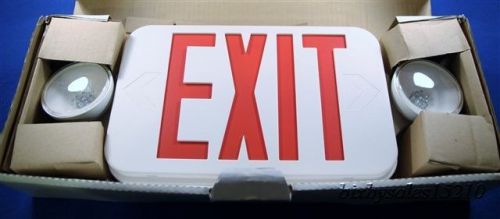 Exit sign - led lighting, red letters &amp; emergency led side lights for sale