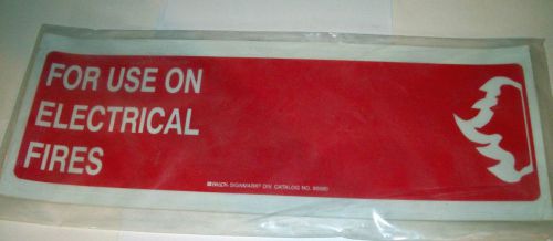 Fire Extinguisher Sticker 3 pack for Powder Type For Use on Electrical Fires