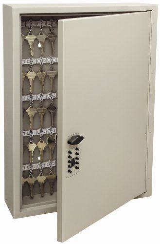 NEW Key Cabinet 60 Keys Wall Push Button Lock Holder Organizer Storage Control